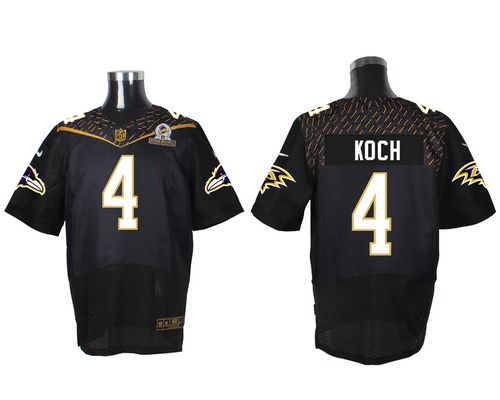 Nike Ravens #4 Sam Koch Black 2016 Pro Bowl Men's Stitched NFL Elite Jersey